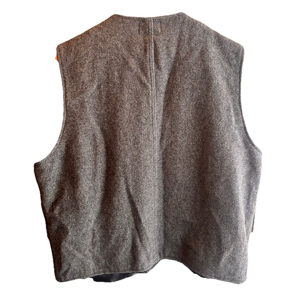 Wyoming Traders Mens Vest 100% Virgin Wool Size L Western Cowboy Rodeo Gray - Picture 2 of 10